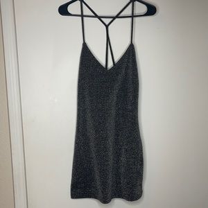 Black and silver Mini dress